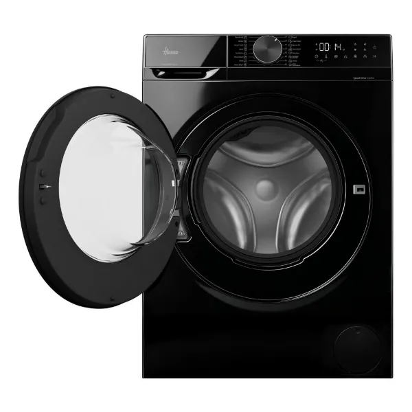 Hoover HGD 48S8C-80 8kg, 1400Spin Ultra Washing Machine - Black_front view