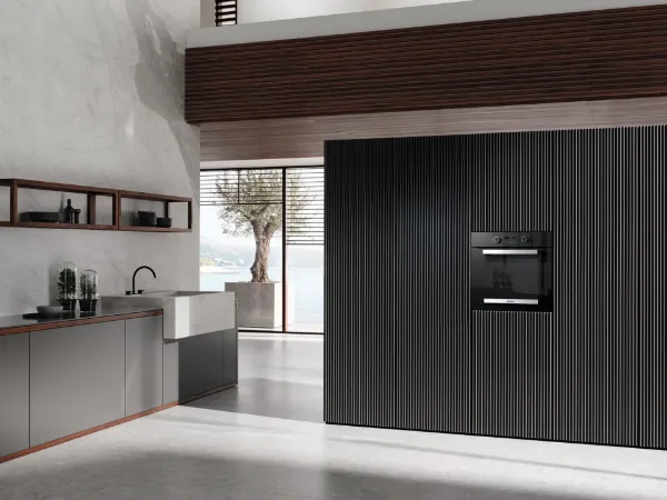 Miele H 2465 BP 59.5cm Built In Electric Single Oven - Black & Stainless Steel_room view