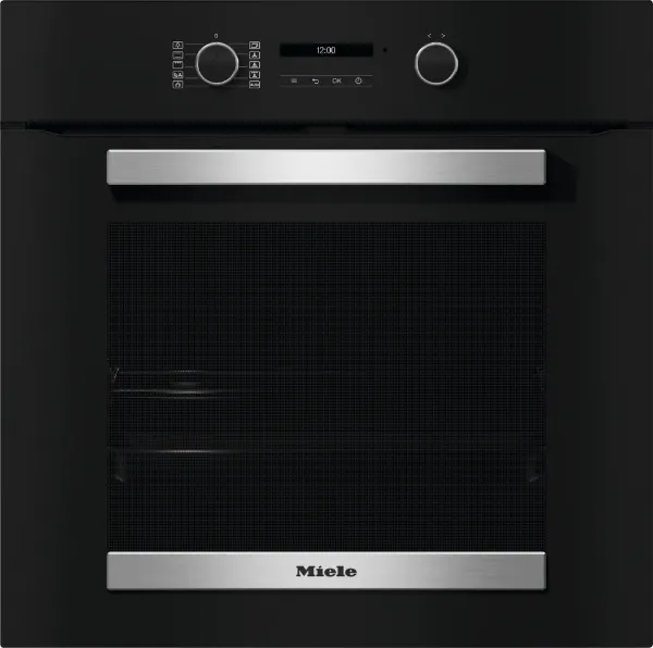 Miele H 2465 BP 59.5cm Built In Electric Single Oven - Black & Stainless Steel_main