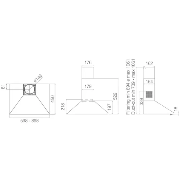 Elica MISSY-BLK-90 90cm Chimney Hood_diagram