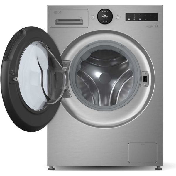 LG F4X7011TSB Series 7 11kg 1400 Spin AI Direct Drive Washing Machine in Silver