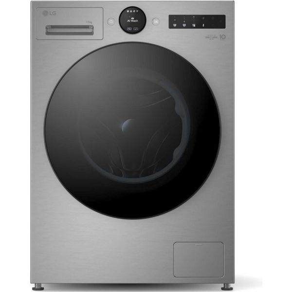 LG F4X7011TSB Series 7 11kg 1400 Spin AI Direct Drive Washing Machine in Silver