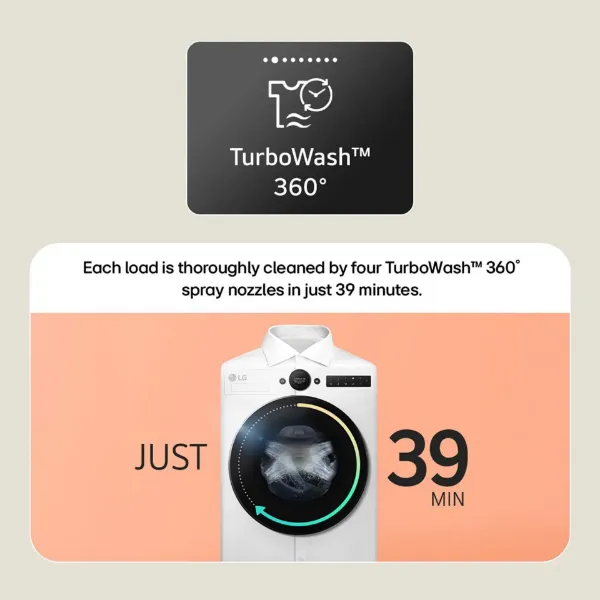 LG Series 10 AI Direct Drive WHX9016TLC - 11 kg Heat Pump Washer Dryer - White