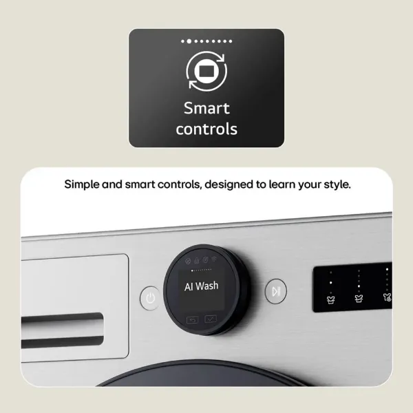 LG Series 10 AI Direct Drive WHX9516TBC - 11 kg Autodose Heat Pump Washer Dryer - Black