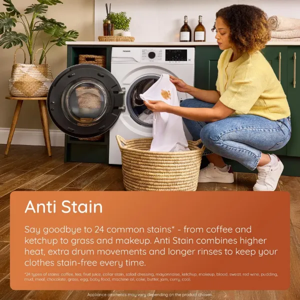 Hotpoint HBD8680GANTISTAINUK 8kg 1400 Spin Washing Machine - Graphite