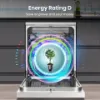 Hisense HS642D90WUK Full-Size Dishwasher - White - 14 Place Settings_energy rating D