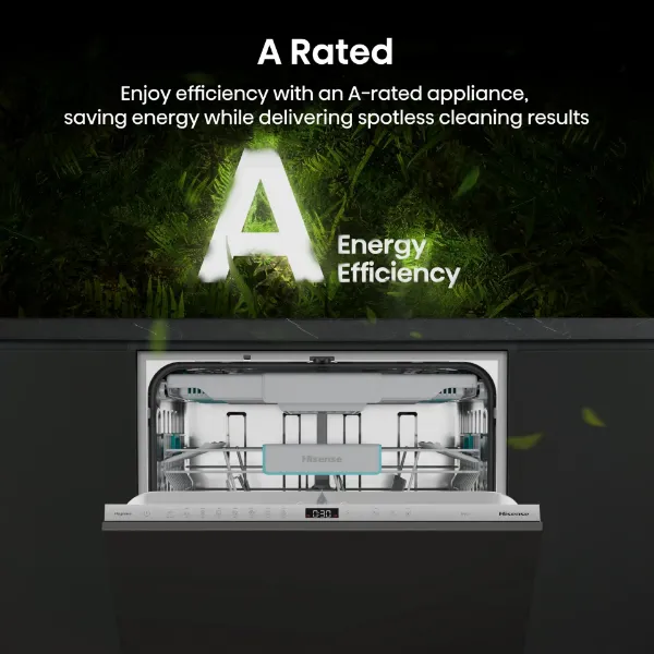 Hisense HV16AUK Full-Size Fully Integrated Dishwasher - 16 Place Settings_energy rating A