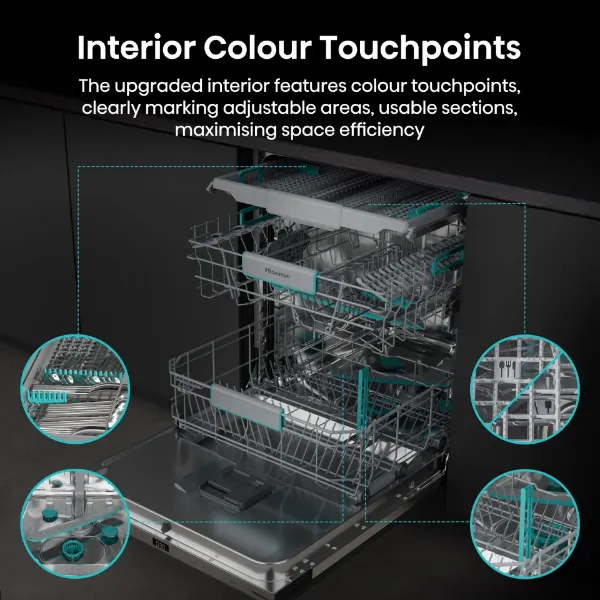 Hisense HV16AUK Full-Size Fully Integrated Dishwasher - 16 Place Settings_colour touchpoints