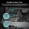 Hisense HV16AUK Full-Size Fully Integrated Dishwasher - 16 Place Settings_flexible tray