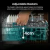 Hisense HV16AUK Full-Size Fully Integrated Dishwasher - 16 Place Settings_baskets