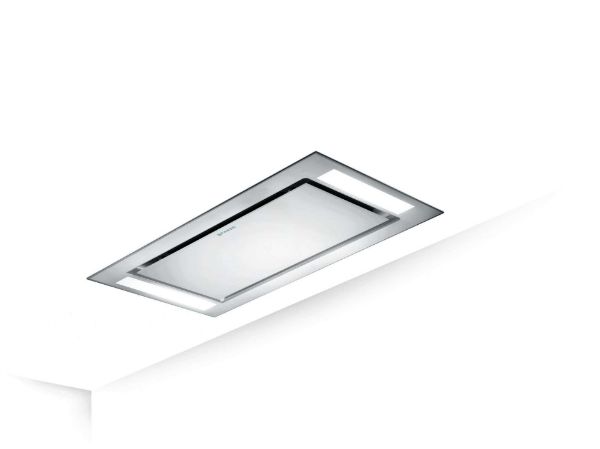 Heaven Glass 3.0 WH Slim KL A90 White Glass 90cm Ceiling Cooker Hood_front