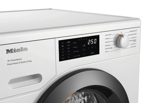 Miele WED385 WCS 9kg 1400 Spin Washing Machine - White_top