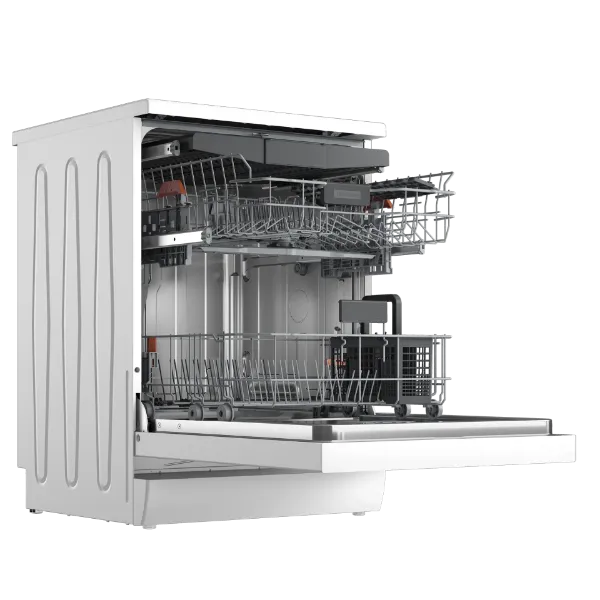 Blomberg LDF53400W Dishwasher - White - 15 Place Settings_angled view open