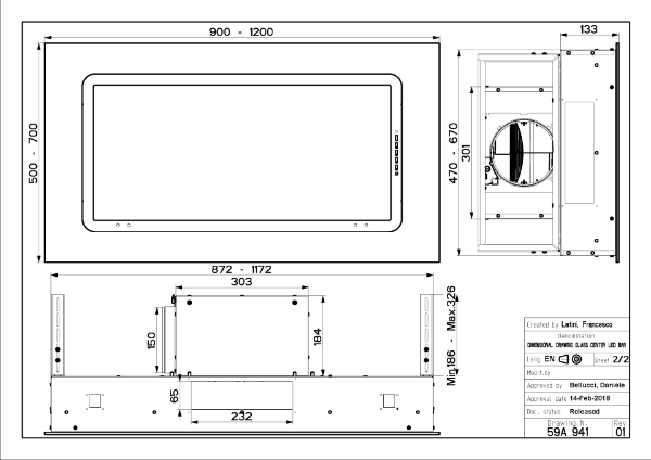 Heaven Lite Glass EV8+ WH A90 White Glass 90cm Ceiling Cooker Hood_diagram