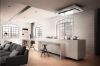 Faber Skypad 2.0 X/WH F120 Stainless Steel/White Glass 120cm Ceiling Cooker Hood_installed