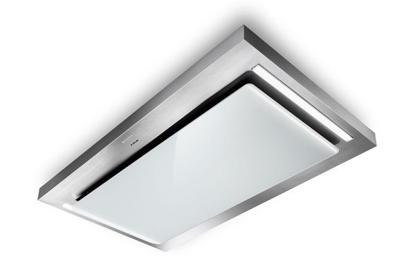 Faber Skypad 2.0 X/WH F120 Stainless Steel/White Glass 120cm Ceiling Cooker Hood_front