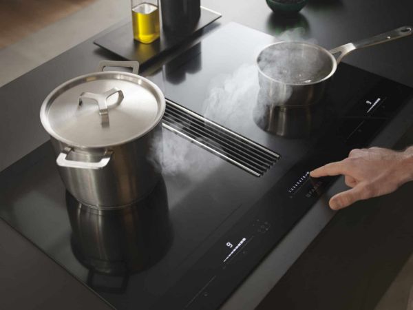 Faber Galileo Stripes F830 Recirculating Only Venting Hob_cooking