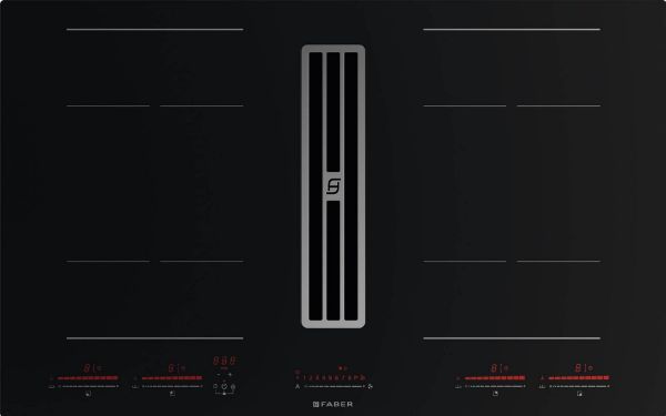 Faber Galileo Bold F830 Recirculating Only Black Glass Venting Hob_front