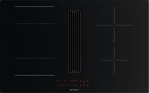 Faber Galileo Linear F830 Recirculating Only Black Glass Venting Hob_zones