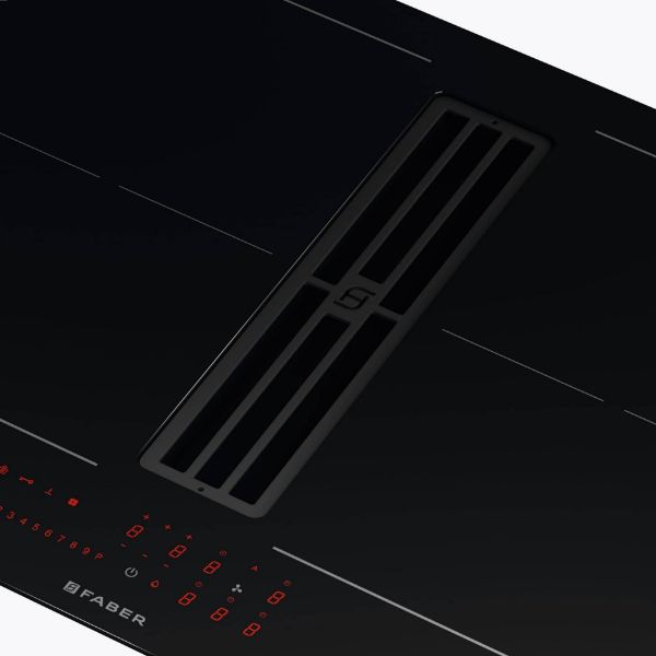Faber Galileo Slim F600 Recirculating Only Black Glass Venting Hob_vent