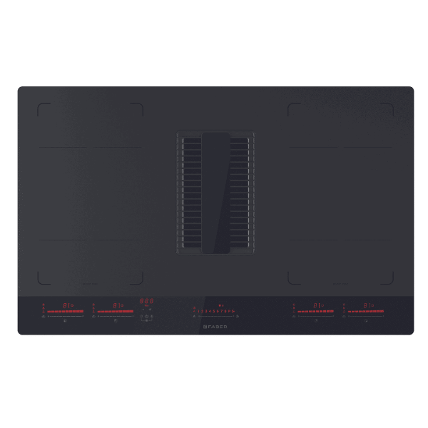 Faber Galileo Glass HE Black Glass Venting Hob_zones