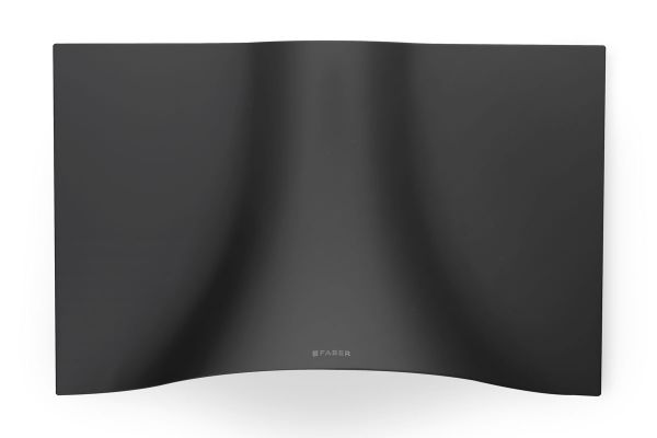 Faber Veil A90 Black Matt 90cm Wall Mounted Cooker Hood_front