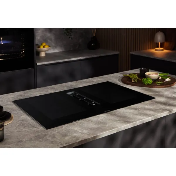  Siemens EX875LX67E Induction hob with integrated ventilation system in black_installed