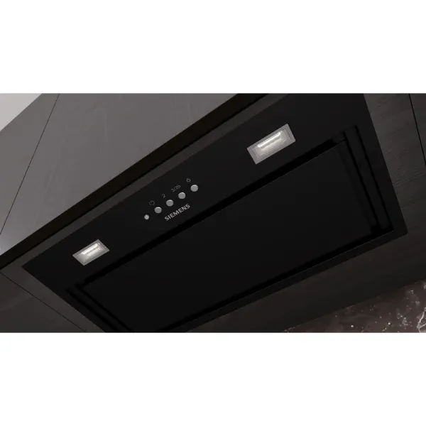 Siemens LB56NAC60B Canopy cooker hood in black_closeup