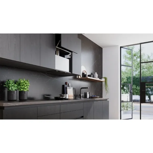 Siemens LB56NAC60B Canopy cooker hood in black_installed