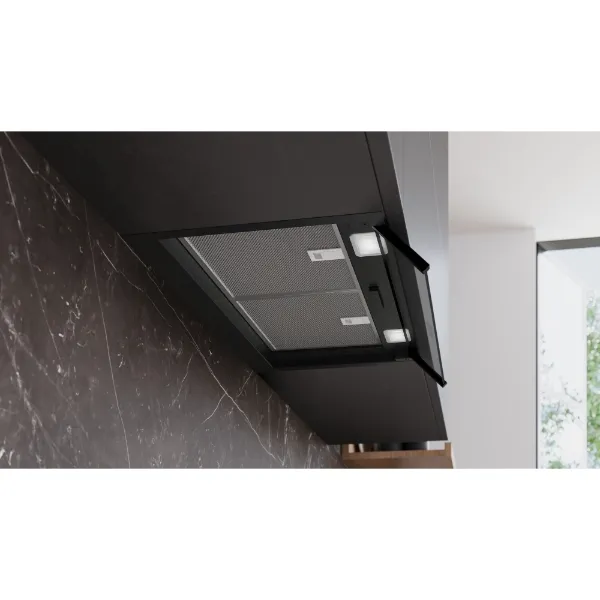 Siemens LJ65BCC60B Integrated Design Hood in Matt Black _closeup