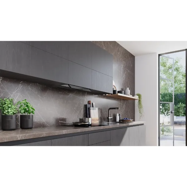 Siemens LJ65BCC60B Integrated Design Hood in Matt Black _installed