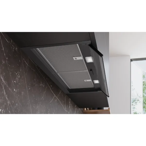 Siemens LJ85BCC60B Integrated Design Hood in Matt Black _closeup