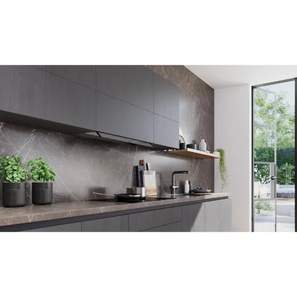 Siemens LJ95BCC60B Integrated Design Hood in Matt Black _installed