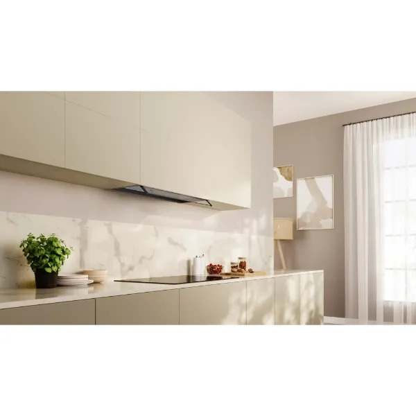 Neff D85XCC2S0B Integrated Design Hood in Matt Black _installed