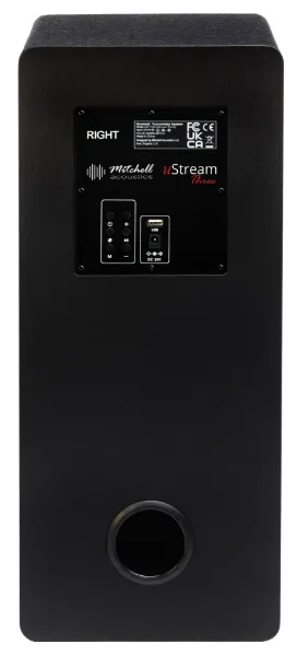 Mitchell Acoustics UStream Three Active stereo wireless Speakers - Black_back 3