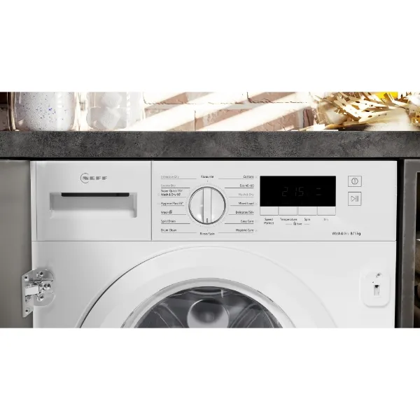 Neff V8340X0GB Washer dryer in white_controls