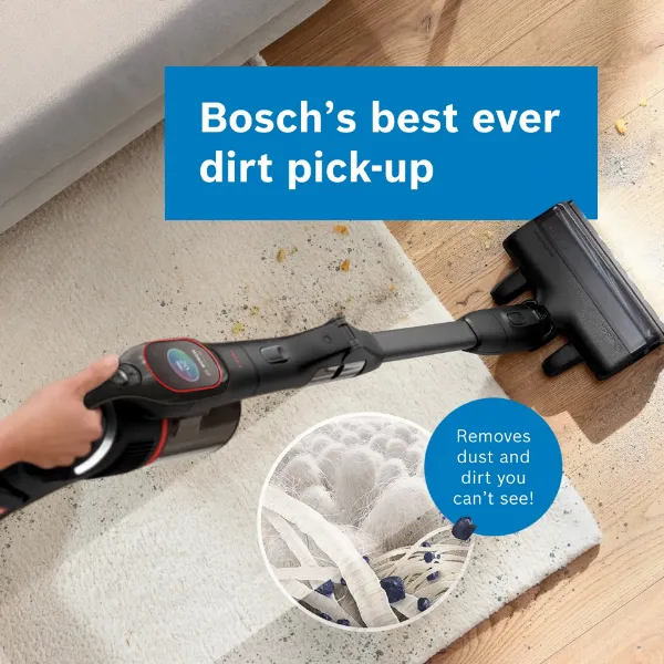 Bosch BCS1051GB Cordless vacuum cleaner Unlimited 10 ProPower Black_dirt
