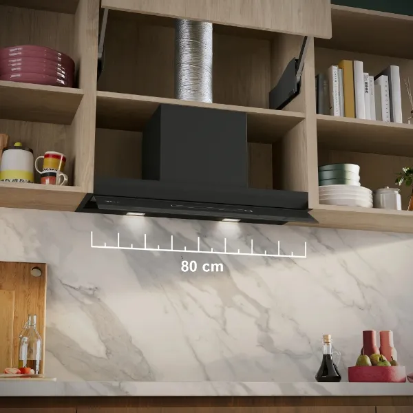 Neff D88XET2S0B Integrated Design Hood in matt black _width