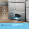 Fridgemaster MQ79395ES 79.4cm 65/35 Total No Frost American Fridge Freezer - Silver_inverter