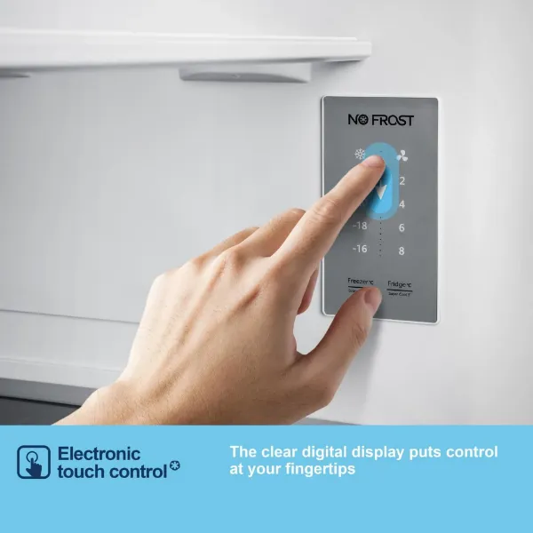 Fridgemaster MQ79395ES 79.4cm 65/35 Total No Frost American Fridge Freezer - Silver_touch control