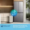 Fridgemaster MQ79395ES 79.4cm 65/35 Total No Frost American Fridge Freezer - Silver_holiday