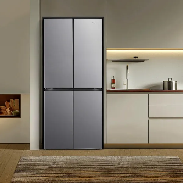 Fridgemaster MQ79395ES 79.4cm 65/35 Total No Frost American Fridge Freezer - Silver_room view