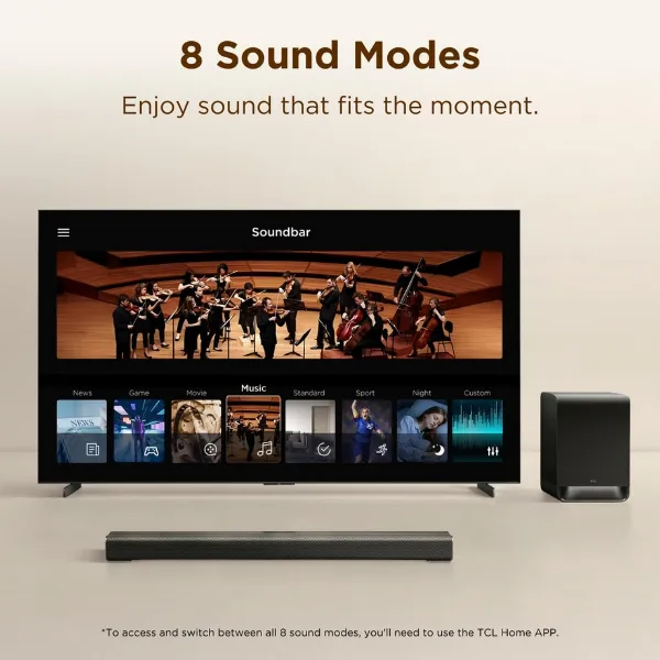 TCL S60K-UK 3.1ch with wireless subwoofer Dolby Atmos in Black_modes