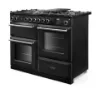 Rangemaster Aura AURA90DFP/19276 (AURA90DFPCBL/YX1) 90cm Dual Fuel Range Cooker - Black with Onyx Trim