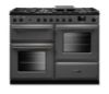 Rangemaster Aura AURO110DF/19309 (AURAO110DFPSLT/YX1) 110cm Dual Fuel Range Cooker - Slate with Onyx Trim