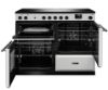 Rangemaster Aura AURO110EI/19315 (AURAO110EIPWHT/YX1) 110cm Induction Range Cooker - White with Onyx Trim