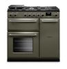 Rangemaster Aura AURA90DFP/19329 (AURA90DFPRBD/BN1) 90cm Dual Fuel Range Cooker - Riverbed with Brushed Nickel Trim