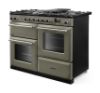 Rangemaster Aura AURO110DF/19361 (AURAO110DFPRBD/BN1) 110cm Dual Fuel Range Cooker - Riverbed with Brushed Nickel Trim