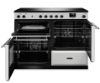 Rangemaster Aura AURO110EI/19363 (AURAO110EIPWHT/BN1) 110cm Induction Range Cooker - White with Brushed Nickel Trim