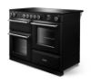 Rangemaster Aura AURO110EI/19364 (AURAO110EIPCBL/BN1) 110cm Induction Range Cooker - Black with Brushed Nickel Trim